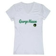 thumbnail image 1 of W Republic 555-221-WHT-02 Women George Mason Patriots Script T-Shirt, White - Medium, 1 of 1