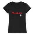 thumbnail image 1 of W Republic 555-226-BLK-03 Women Northeastern Huskies Script T-Shirt, Black - Large, 1 of 1