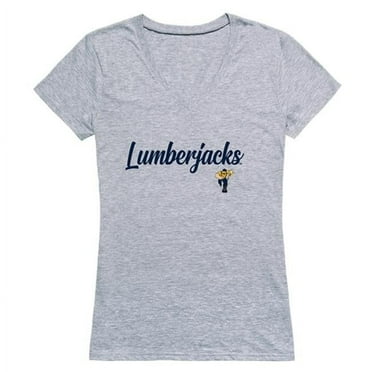 W Republic 555-227-HG2-01 Northern Arizona University Lumberjacks Women Script Short Sleeve T-Shirt, Heather Grey - Small