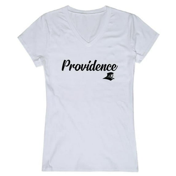W Republic 555-230-WHT-04 Women Providence College Friars Script T-Shirt, White - Extra Large