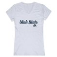 thumbnail image 1 of W Republic 555-250-WHT-02 Women Utah State Aggies Script T-Shirt, White - Medium, 1 of 1