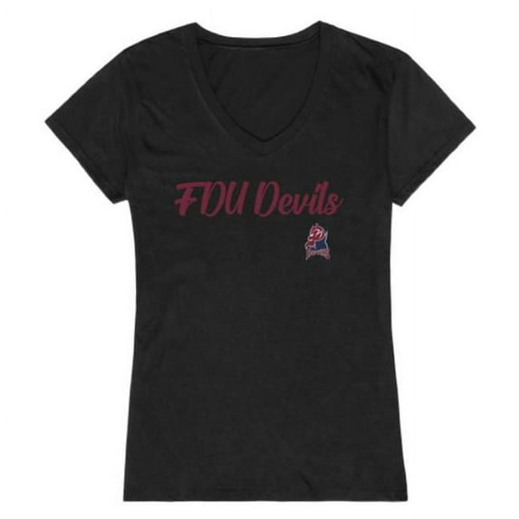W Republic 555-300-BK2-05 Fairleigh Dickinson University Knights Script T-Shirt, Black - 2XL