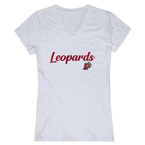 W Republic 555-323-WHT-04 Lafayette College Script T-Shirt for Women, White - Extra Large
