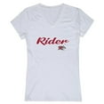 thumbnail image 1 of W Republic 555-368-WHT-01 Rider University Script T-Shirt for Women, White - Small, 1 of 1