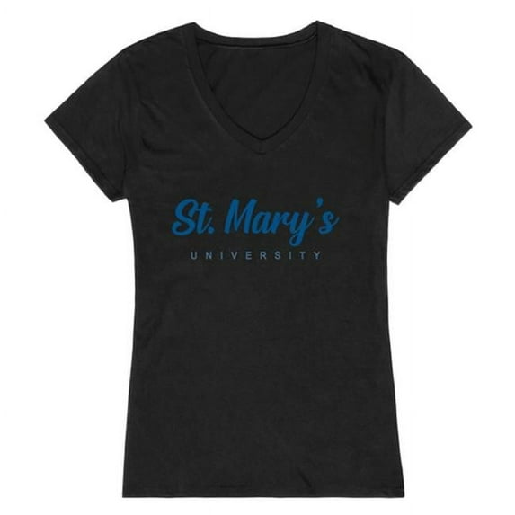 W Republic 555-468-BLK-03 St. Marys College Rattlers Women Script T-Shirt, Black - Large