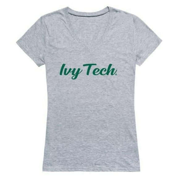 W Republic 555-526-HGY-04 Ivy Tech Community College Script T-Shirt, Heather Grey - Extra Large