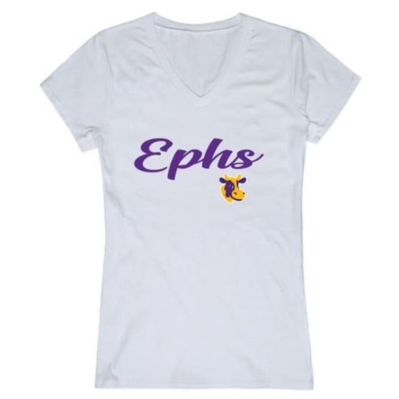 W Republic 555-727-WHT-03 Williams College The Purple Cows Script T-Shirt, White - Large