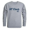 thumbnail image 1 of W Republic 556-161-HGY-02 University of California, Davis Mens Script Crewneck T-Shirt - Heather Gray, Medium, 1 of 1