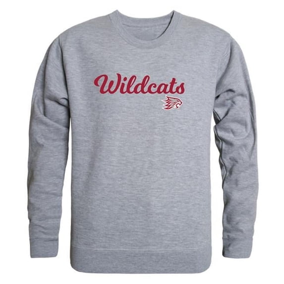 W Republic 556-163-HG2-01 Men Cal State Chico Wildcats Script Crew Fleece, Heather Grey 2 - Small