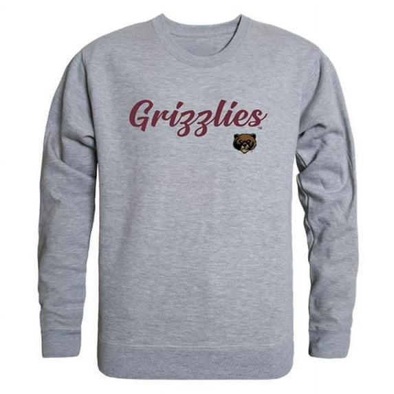 W Republic 556-191-HGY-04 University of Montana Mens Script Crewneck T-Shirt, Heather Gray - Extra Large
