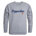 thumbnail image 1 of W Republic 556-196-HGY-03 Pepperdine University Mens Script Crewneck T-Shirt, Heather Gray - Large, 1 of 1