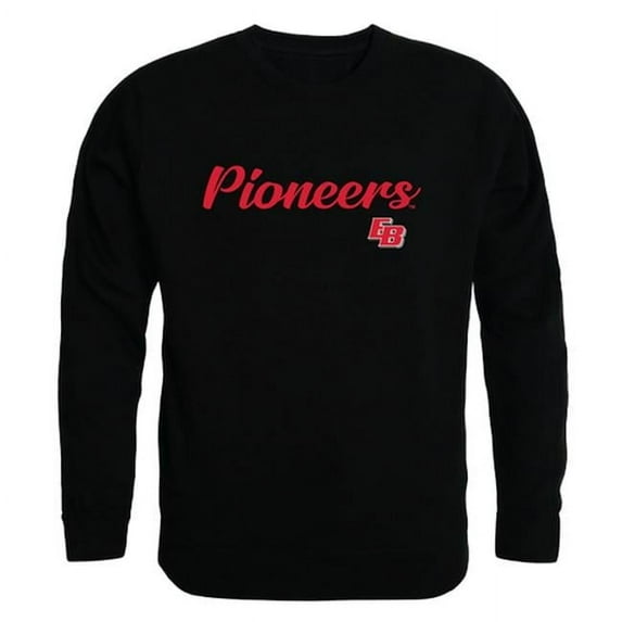 W Republic 556-205-BLK-03 California State University, East Bay Mens Script Crewneck T-Shirt - Black, Large