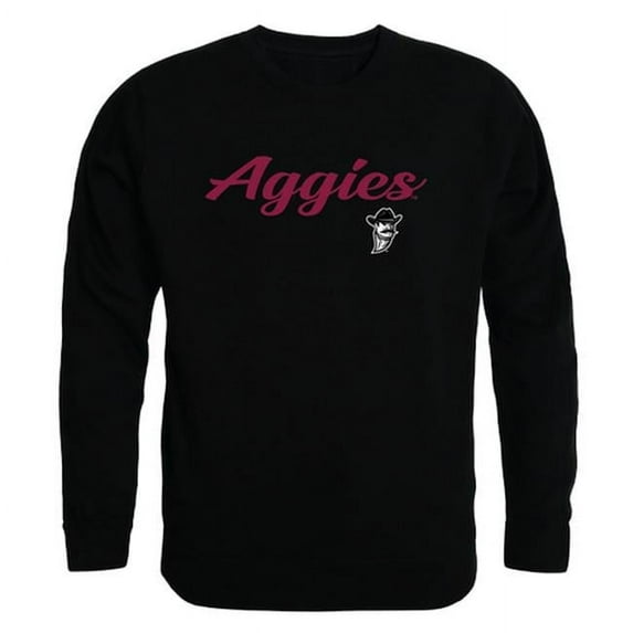 W Republic 556-225-BLK-03 New Mexico State University Mens Script Crewneck T-Shirt, Black - Large