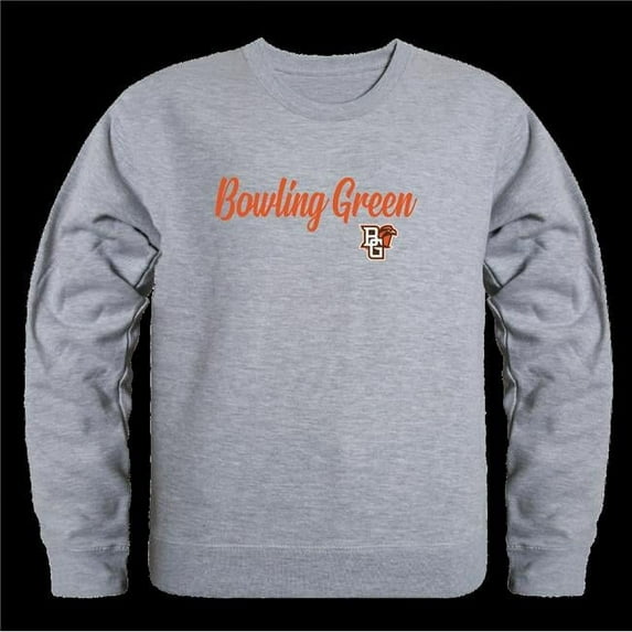 W Republic 556-269-HG2-01 Bowling Green State University Falcons Script Crewneck Sweatshirt, Heather Grey - Small