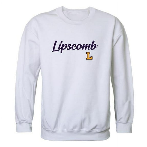 W Republic 556-328-WHT-03 Men Lipscomb Bisons Script Crew Fleece, White - Large