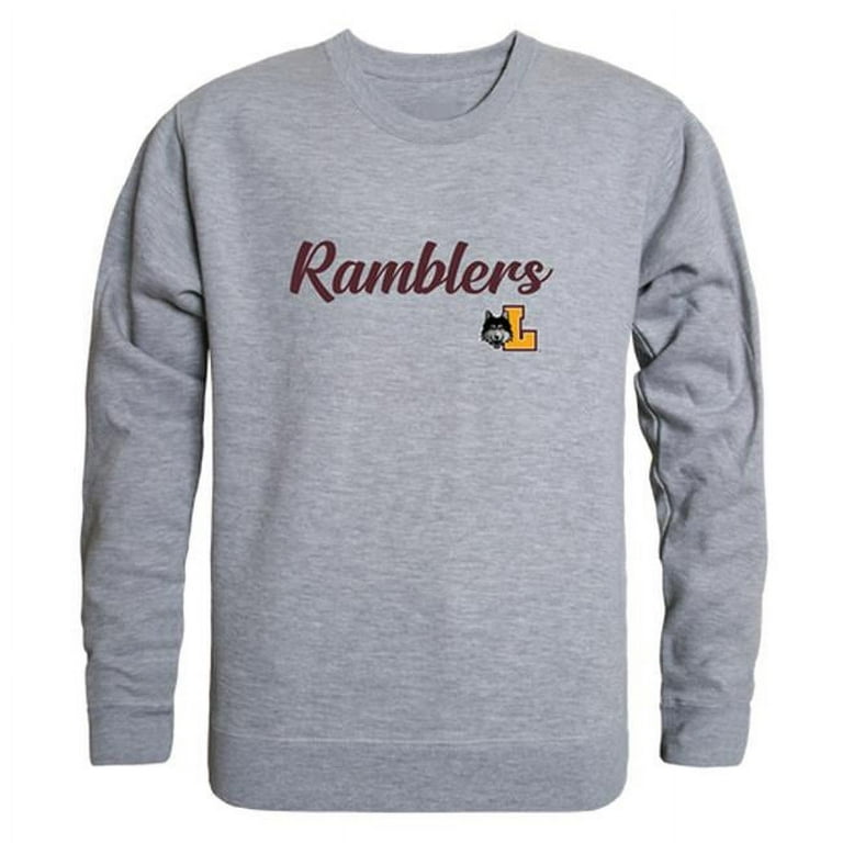 W Republic 556 333 HGY 02 Men Loyola Chicago Ramblers Script Crew Fleece Heather Grey Medium Walmart