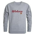 thumbnail image 1 of W Republic 556-355-HGY-01 Men Northern State University Wolves Script Crew Fleece, Heather Grey - Small, 1 of 1