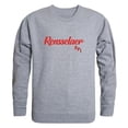 thumbnail image 1 of W Republic 556-367-HGY-01 Men Rensselaer Polytechnic Institute Script Crew Fleece, Heather Grey - Small, 1 of 1