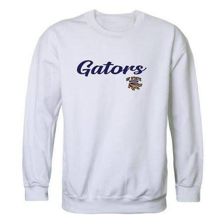 W Republic 556-376-WHT-02 Men San Francisco State Gators Script Crew Fleece, White - Medium