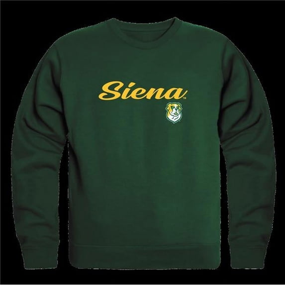 W Republic 556-379-FR2-04 Siena College Saints Script Crewneck Sweatshirt, Forest Green - Extra Large