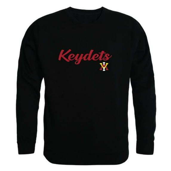 W Republic 556-399-BLK-03 Virginia Military Institute Script Crewneck T-Shirt, Black - Large