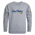 thumbnail image 1 of W Republic 556-409-HGY-01 University of Wisconsin-Eau Claire Script Crewneck T-Shirt, Heather Grey - Small, 1 of 1
