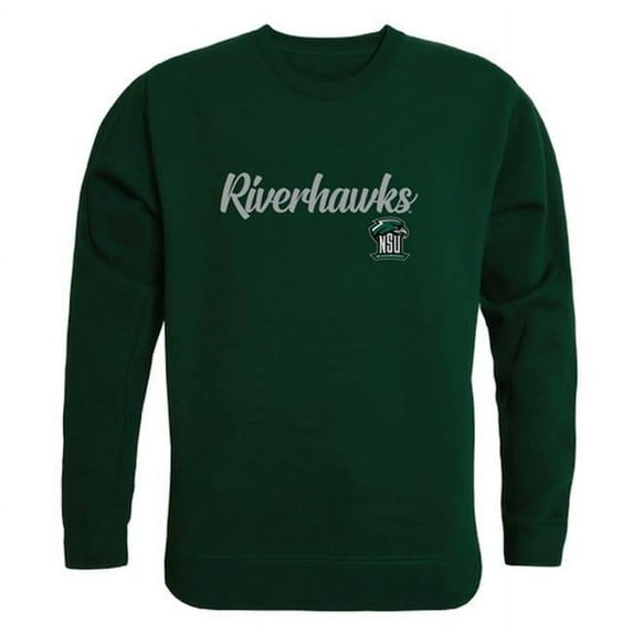 W Republic 556-426-FOR-02 Northeastern State University Script Crewneck T-Shirt, Forest Green - Medium