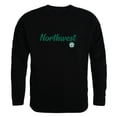 thumbnail image 1 of W Republic 556-440-BLK-03 Northwest University Script Crewneck T-Shirt, Black - Large, 1 of 1