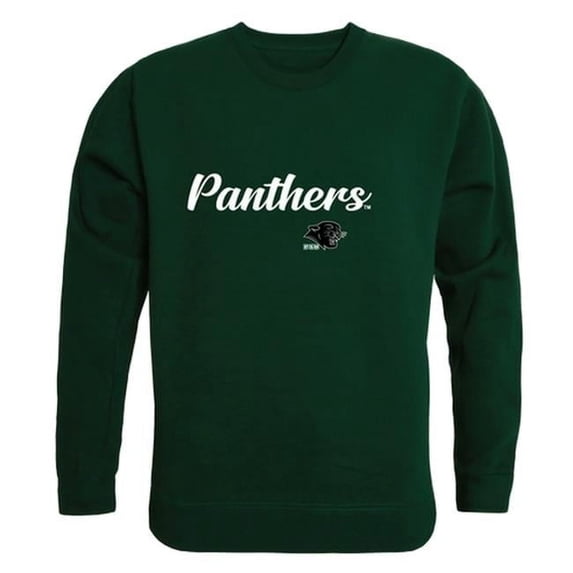 W Republic 556-457-FOR-03 Men Plymouth State University Script Crew Fleece, Forest Green - Large