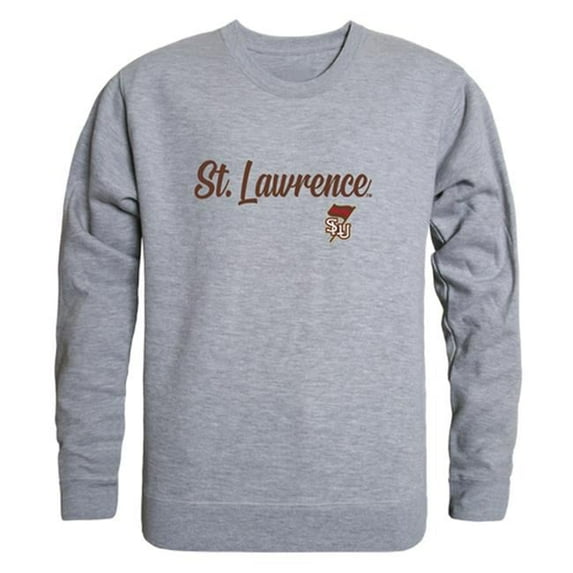 W Republic 556-460-HGY-01 Men St. Lawrence University Script Crew Fleece, Heather Grey - Small