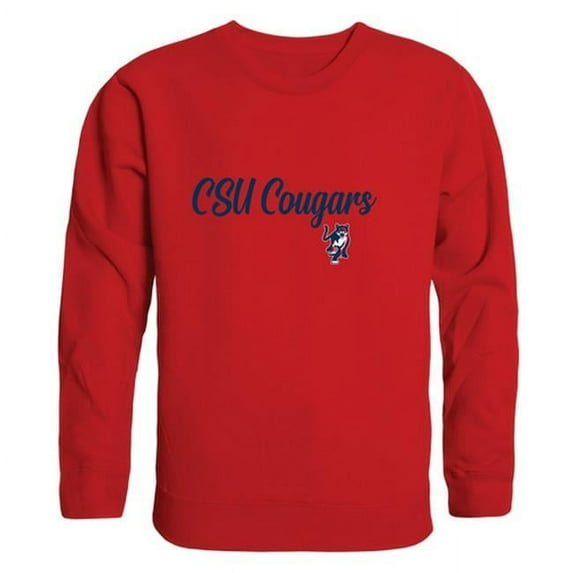 W Republic 556-464-RED-02 Columbus State University Cougars Script Crewneck Sweatshirt, Red - Medium