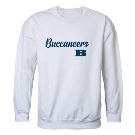 W Republic 556-482-WHT-02 Beloit College Buccaneers Script Crewneck Sweatshirt, White - Medium