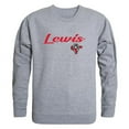 thumbnail image 1 of W Republic 556-531-HGY-02 Lewis University Flyers Script Crewneck Sweatshirt, Heather Grey - Medium, 1 of 1