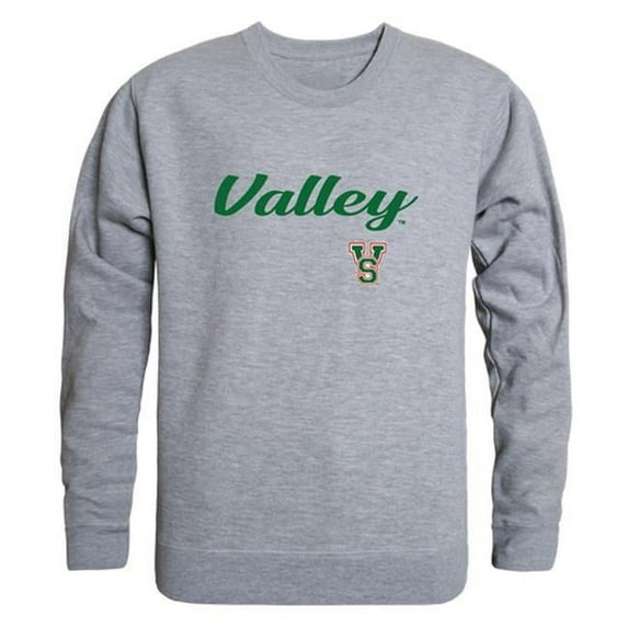 W Republic 556-545-HGY-02 Mississippi Valley State University Delta Devils & Devilettes Script Crewneck Sweatshirt, Heather Grey - Medium