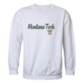 thumbnail image 1 of W Republic 556-550-WHT-03 Montana Technological University Orediggers Script Crewneck Sweatshirt, White - Large, 1 of 1