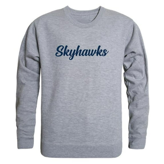 W Republic 556-570-HGY-04 Point University Skyhawks Script Crewneck Sweatshirt, Heather Grey - Extra Large