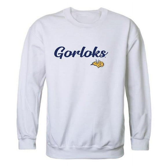 W Republic 556-602-WHT-04 Webster University Gorlocks Script Crewneck Sweatshirt, White - Extra Large