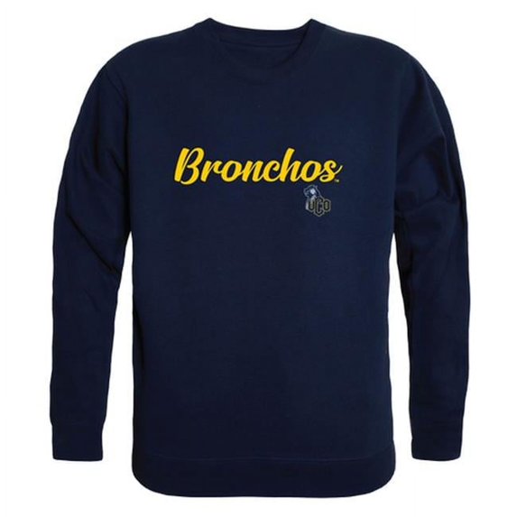 W Republic 556-627-NVY-03 University of Central Oklahoma Bronchos Script Crewneck Sweatshirt, Navy - Large