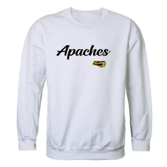 W Republic 556-680-WHT-03 Tyler Junior College Apaches Script Crewneck Sweatshirt, White - Large