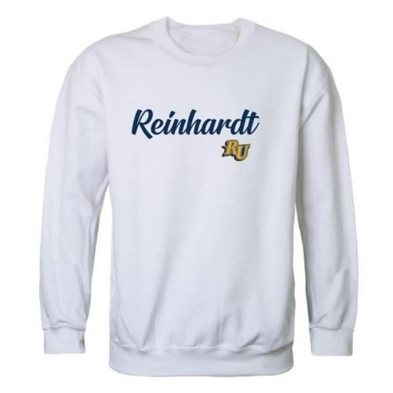 W Republic 556-696-WHT-04 Reinhardt University Eagles Script Crewneck Sweatshirt, White - Extra Large
