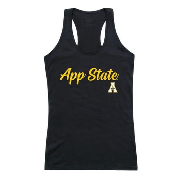 W Republic 557-104-BLK-02 Appalachian State University Womens Script Tank Top, Black - Medium