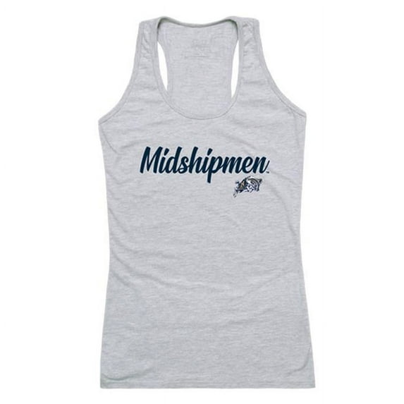 W Republic 557-136-HGY-03 United States Naval Academy Womens Script Tank Top, Heather Gray - Large