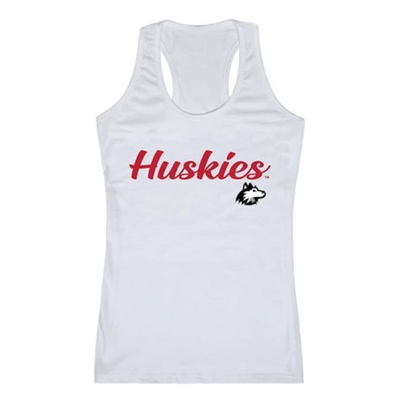 W Republic 557-142-WHT-02 Northern Illinois University Womens Script Tank Top, White - Medium