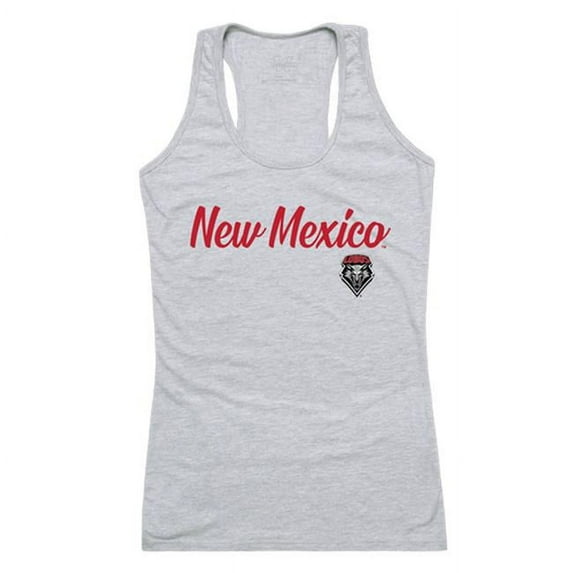 W Republic 557-182-HGY-01 University of New Mexico Womens Script Tank Top, Heather Gray - Small