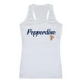 thumbnail image 1 of W Republic 557-196-WHT-01 Pepperdine University Womens Script Tank Top, White - Small, 1 of 1