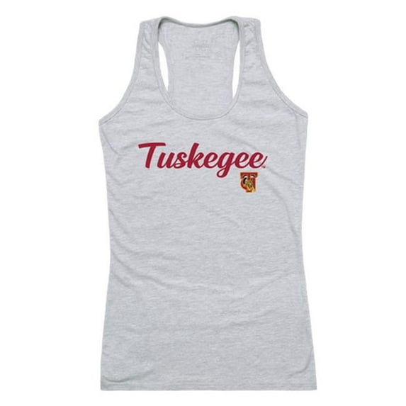 W Republic 557-240-HGY-01 Women Tuskegee Golden Tigers Script Tank T-Shirt, Heather Grey - Small