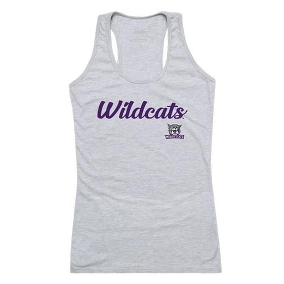 W Republic 557-251-HGY-01 Women Weber State Wildcats Script Tank T-Shirt, Heather Grey - Small