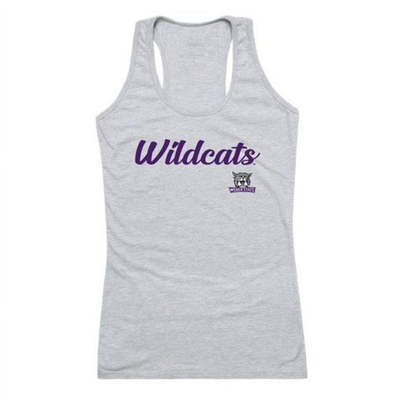 W Republic 557-251-HGY-02 Women Weber State Wildcats Script Tank T-Shirt, Heather Grey - Medium