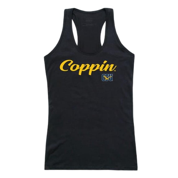 W Republic 557-286-BLK-04 Women Coppin State Eagles Script Tank T-Shirt, Black - Extra Large