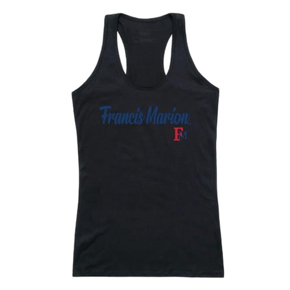 W Republic 557-306-BLK-03 Women Francis Marion Patriots Script Tank T-Shirt, Black - Large